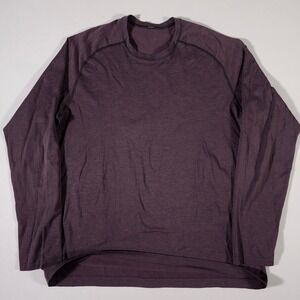 Lululemon Metal Vent Tech Shirt Men XL Purple Long Sleeve Thumbholes Performance